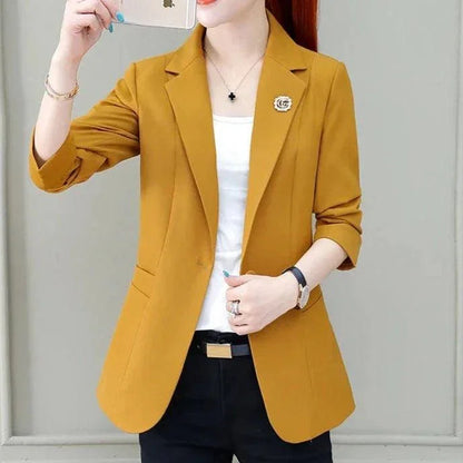 Blazer Casual Elizabeth™ Super Levinho com Broche  / O Único que Proporciona Sofisticação e Conforto na Medida Certa!