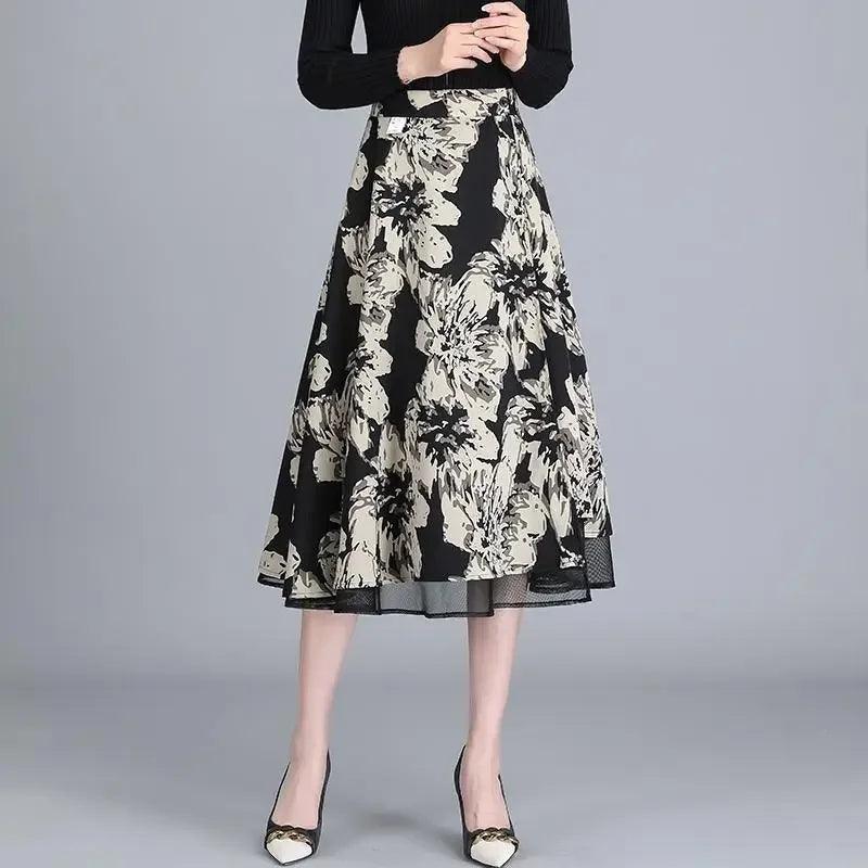 Saia Helena™ Dupla Elegância / Modelagem Elegante com Estampas Florais!