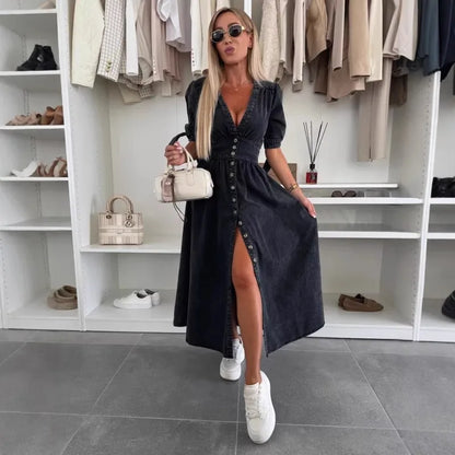 Vestido Solvéra™ com Caimento Impecável e Presença Marcante