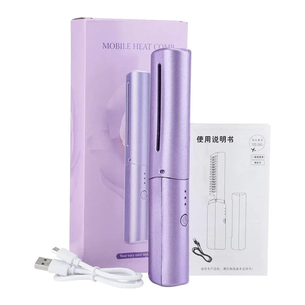 Pente portátil elétrico sem fio, leve em sua bolsa e tenha o Liso Perfeito com o CompactLiss™ em todas ocasiões!