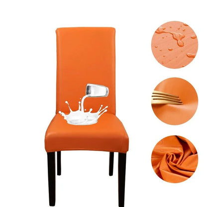Kit de Capas de Cadeira Palace™ em Couro Ecológico / Suas Cadeiras com Visual Requintado em Poucos Instantes!