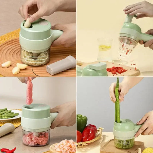 Cortador PrimeMix™ Elétrico com Função Autolimpante / Praticidade e Design para Cozinhas Inteligentes!