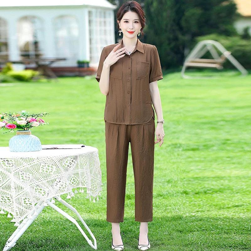 Conjunto Torino™ Soltinho de Algodão / Camisa Leve e Calça de Cintura Elástica para Máximo Conforto!