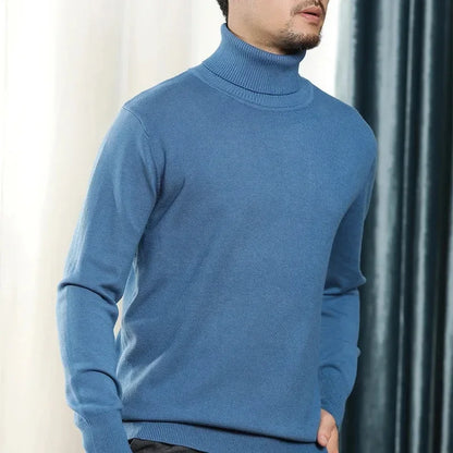 Suéter Gola Alta Monaco™ em Cashmere  / Elegância Sutil Para Homens de de Verdade!