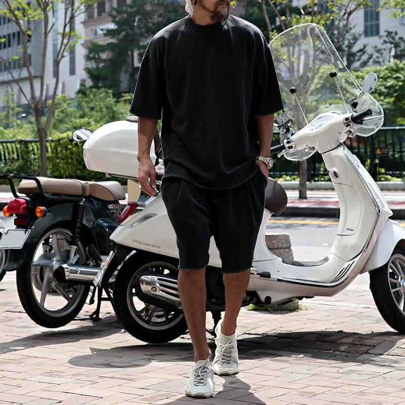 Conjunto Draxen™ em Malha Premium com Modelagem Oversized e Estilo Streetwear