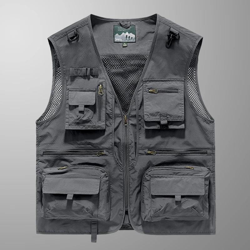 Colete Americano Maverick™ com Visual Tático Urbano e Multi-Bolsos /O Equilíbrio Entre Funcionalidade, Estilo e Presença Masculina.