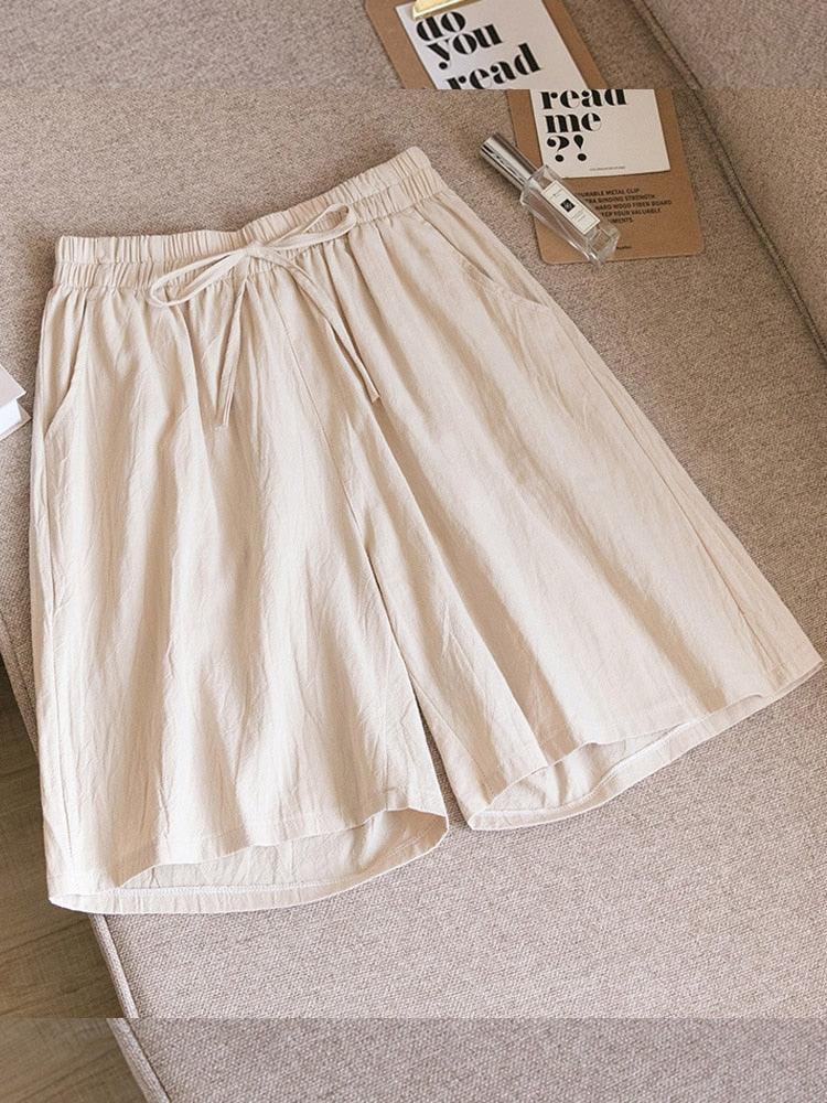 (Promoção Compre 2 e Leve 3) Shorts Veraneio Linho e Algodão: Frescor em Dobro & Estilo Casual!
