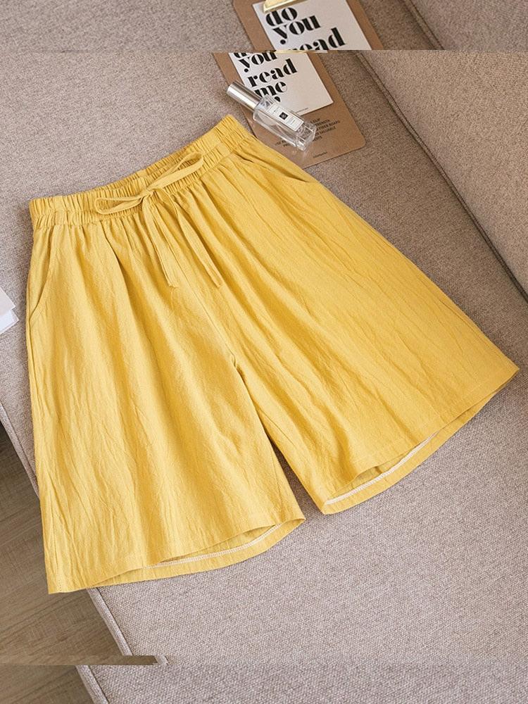 (Promoção Compre 2 e Leve 3) Shorts Veraneio Linho e Algodão: Frescor em Dobro & Estilo Casual!