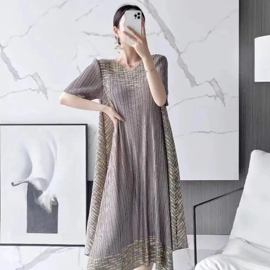 Vestido Vegas™ Elegance Flow / A Elegância Plissada com Leveza Incomparável!