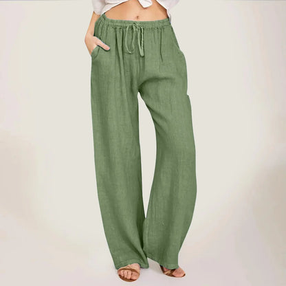 Calça Bruma™ em Linho de Algodão / Toque Suave, Caimento Livre e Estilo Natural!