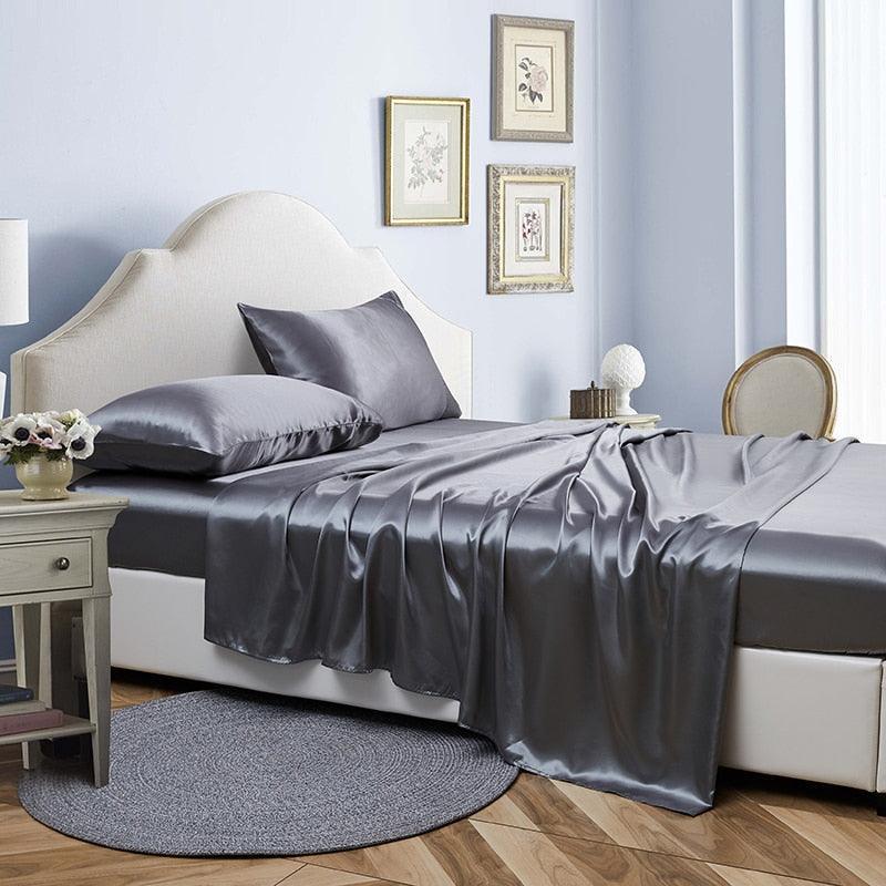 Jogo de Cama em Cetim 4 pçs - LuxorSilk / Onde o Luxo Encontra o Conforto!