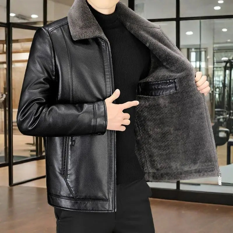 Jaqueta Blackridge™ Em Couro Premium Com Forro Térmico