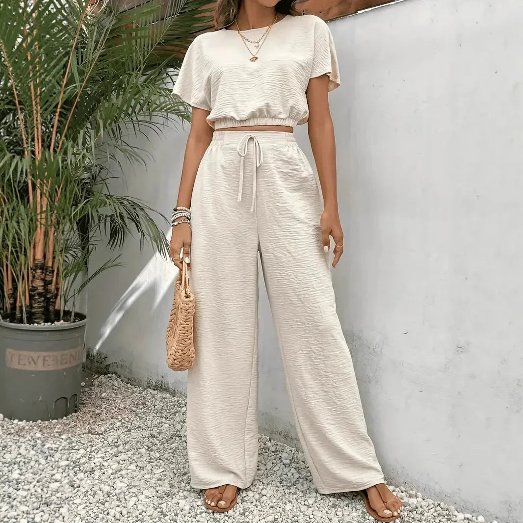 Conjunto Aurelisse™ em Linho de Algodão com Caimento Leve