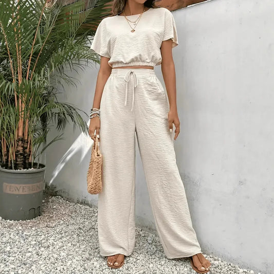 Conjunto Aurelisse™ em Linho de Algodão com Caimento Leve