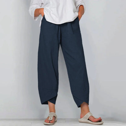 Calça Mireva™ em Linho de Algodão com Caimento Leve