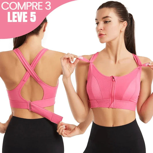 (Promoção Compre 3, Leve 5) Sutiã Esportivo AeroFlex™: Liberdade Ativa & Conforto Total!