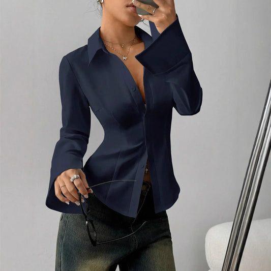 Camisa Corvielle™ com Corte Elegante e Acabamento Premium