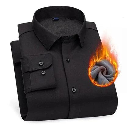 Camisa Percival™ Design Minimalista com Forro em Veludo / Elegância e Conforto para Conquistar no Inverno!