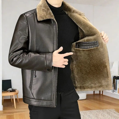 Jaqueta Blackridge™ Em Couro Premium Com Forro Térmico