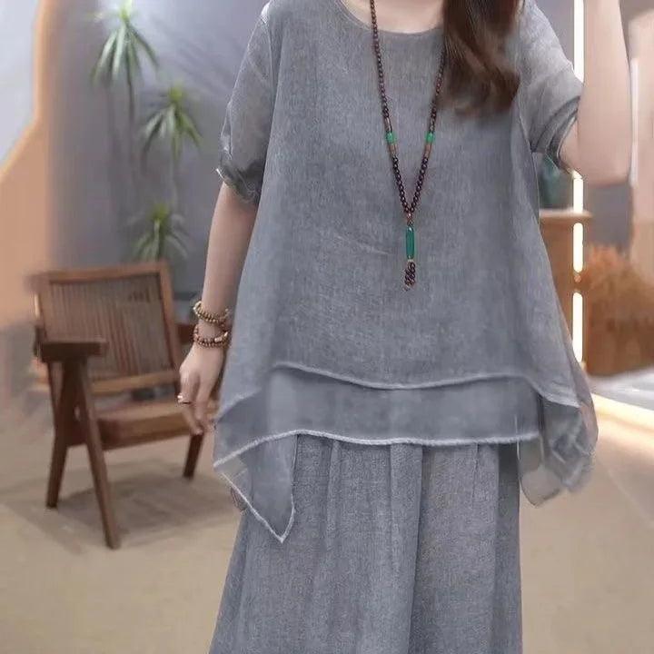 Conjunto Serenitê™ em Linho de Algodão / Leveza, Conforto e Elegância para o Dia a Dia!