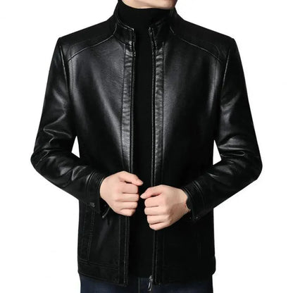 Jaqueta em Couro Manhattan™  Estilo Rider / Estilo e Conforto para os Dias Frios!
