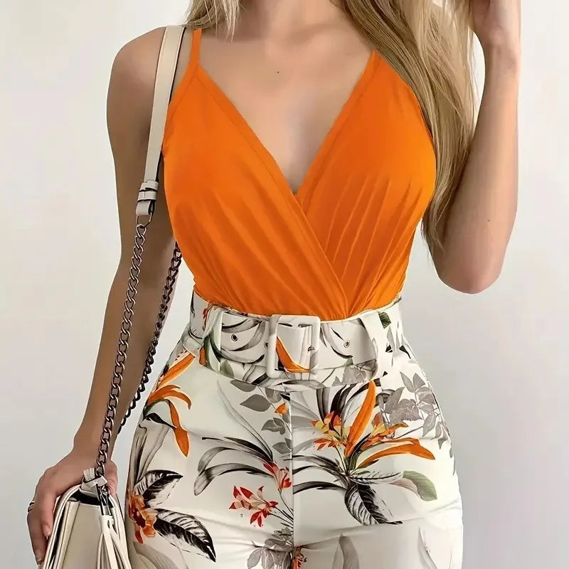 Conjunto Marissol™ com Shorts Floral e Blusa Delicada