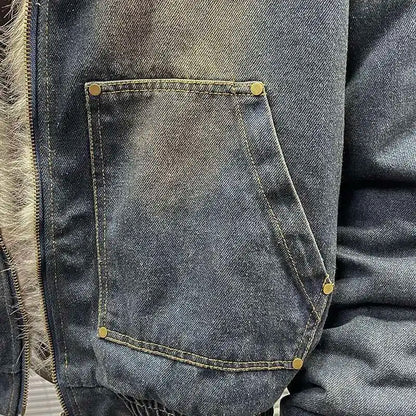 Jaqueta Seattle™ Bomber Jeans com Forro Peluciado