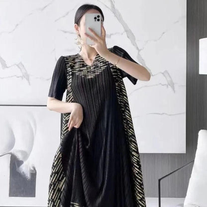 Vestido Vegas™ Elegance Flow / A Elegância Plissada com Leveza Incomparável!
