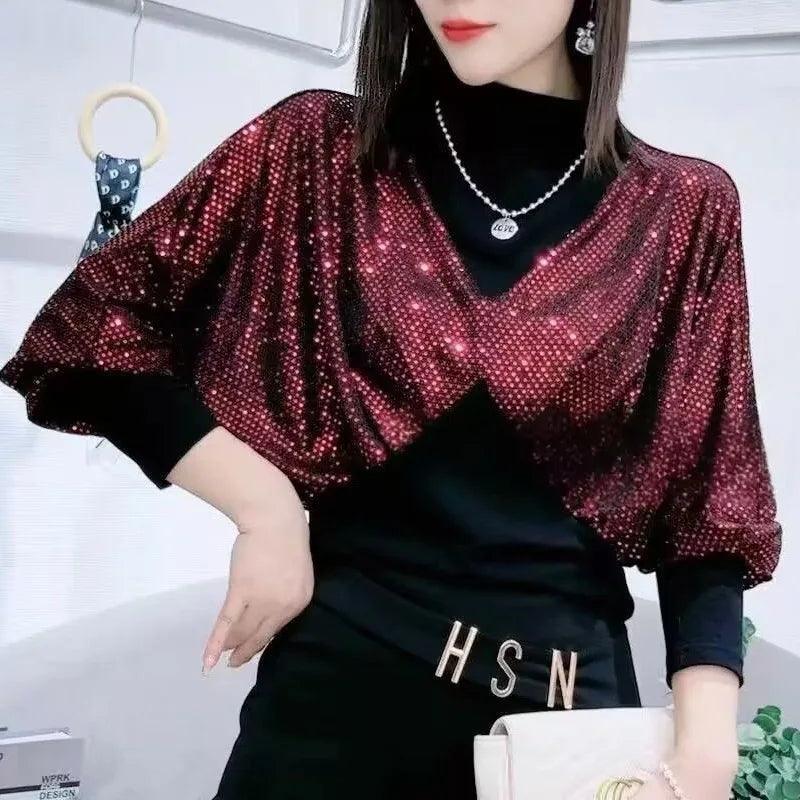 Blusinha Socialite™com Gola Alta / Elegânacia Discreta com um Toque de Luxo para o Dia a Dia!