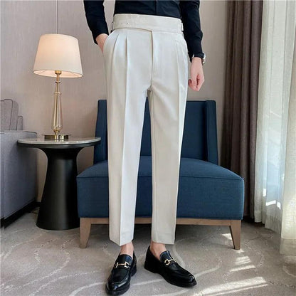 Calça Hampton™ de Alfaiataria Italiana Nobre com Cintura Ajustável / Sofisticação e Conforto Old Money para o Homem Exigente!