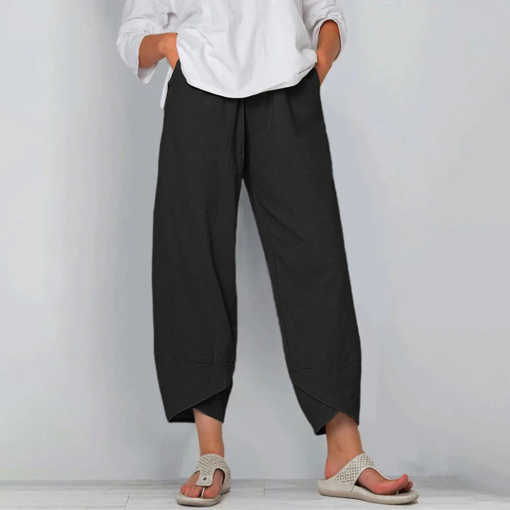 Calça Mireva™ em Linho de Algodão com Caimento Leve