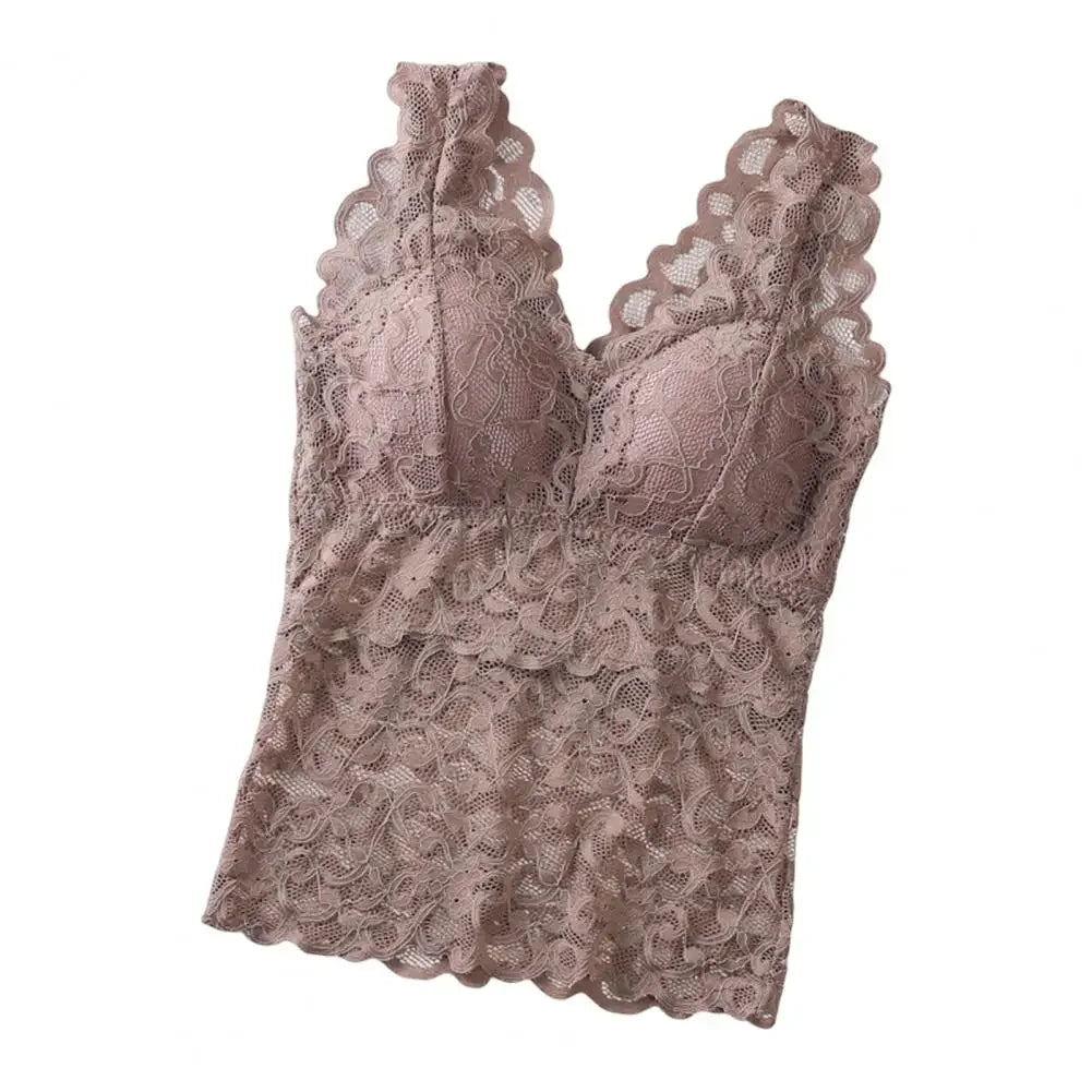 [COMPRE 1 E LEVE 3] Blusinha BellaLace™ com Bojo Embutido e Renda Suave / Sensualidade e Conforto em Cada Curva!