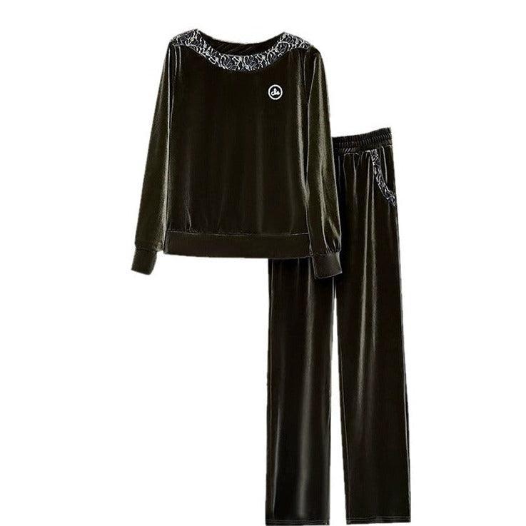 Conjunto de Blusa + Calça Lumière™ Brilho Acetinado / Conforto e Glamour para o Outono Inverno!
