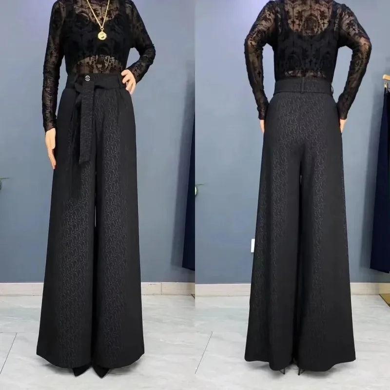Calças Pantalona Rafaella™ com Cinto em Laço / Conforto e Estilo Sofisticado para Todos os Dias!