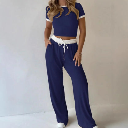 Conjunto Liz™ em Malha Canelada Premium e Cropped Ajustado