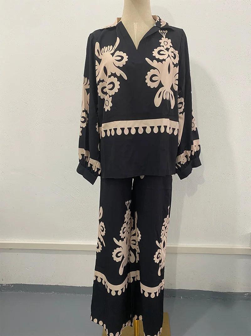 Conjunto Geométrico Estela™ em Linho de Algodão / Elegância Despojada com Toque Latino para um Visual Sofisticado e Confortável!