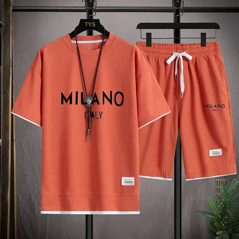 Conjunto Milano Italy™ com Estilo Street e Estampa Minimalista