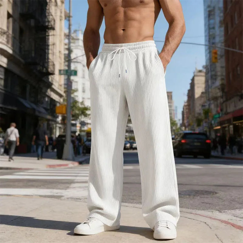 Calça Henry™ em Malha Texturizada Premium com Cordão Ajustável