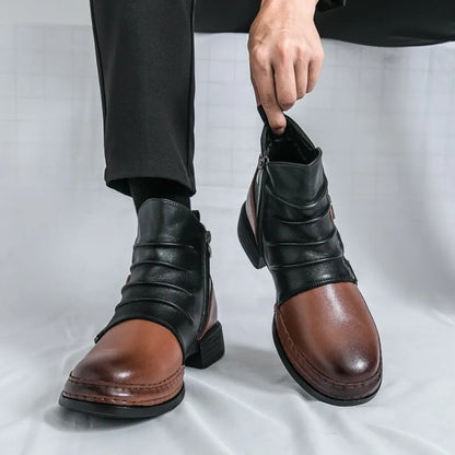 Bota Dallas™ em Couro Premium com Fivela Lateral Ajustável