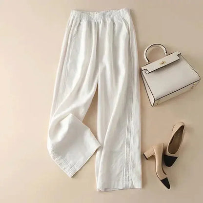 Calça de Linho Feminina Patrícia™/ Soltinha em Linho e Algodão!