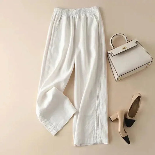 Calça de Linho Feminina Patrícia™/ Soltinha em Linho e Algodão!