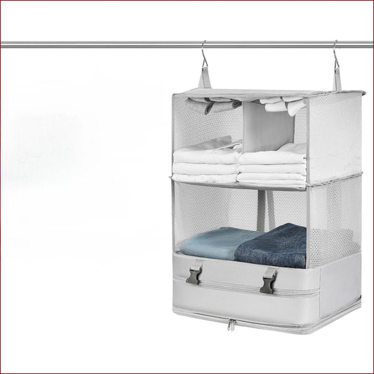 Organizadores de Mala Modern Lar™ com Suporte para Cabideiro /  A Solução para Viagens Sem Estresse!