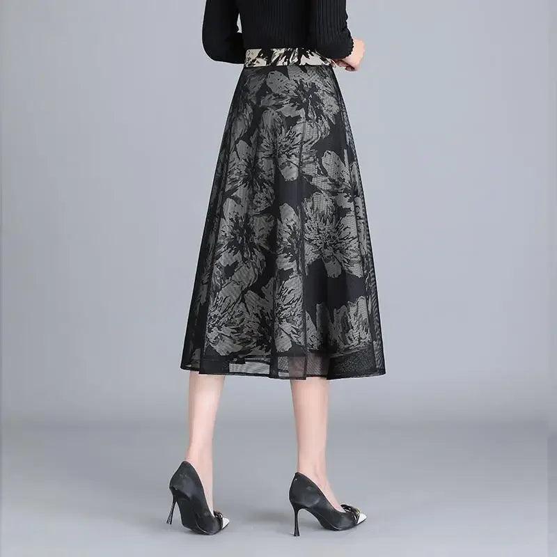Saia Helena™ Dupla Elegância / Modelagem Elegante com Estampas Florais!