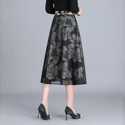 Saia Helena™ Dupla Elegância / Modelagem Elegante com Estampas Florais!