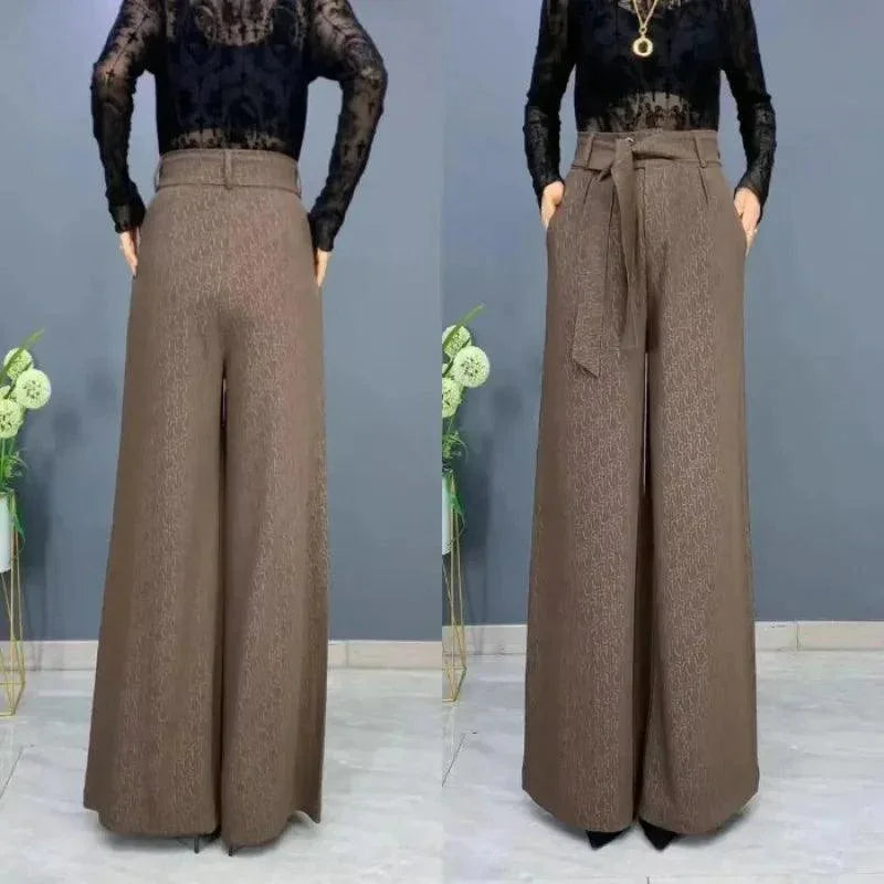 Calças Pantalona Rafaella™ com Cinto em Laço / Conforto e Estilo Sofisticado para Todos os Dias!