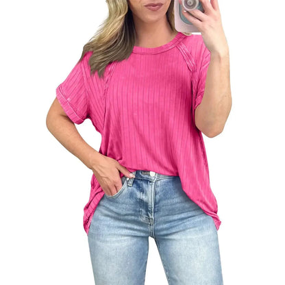 Camiseta Texturizada Steffany™ em Algodão Premium  / Exclusividade em Conforto e Estilo que Você Merece!