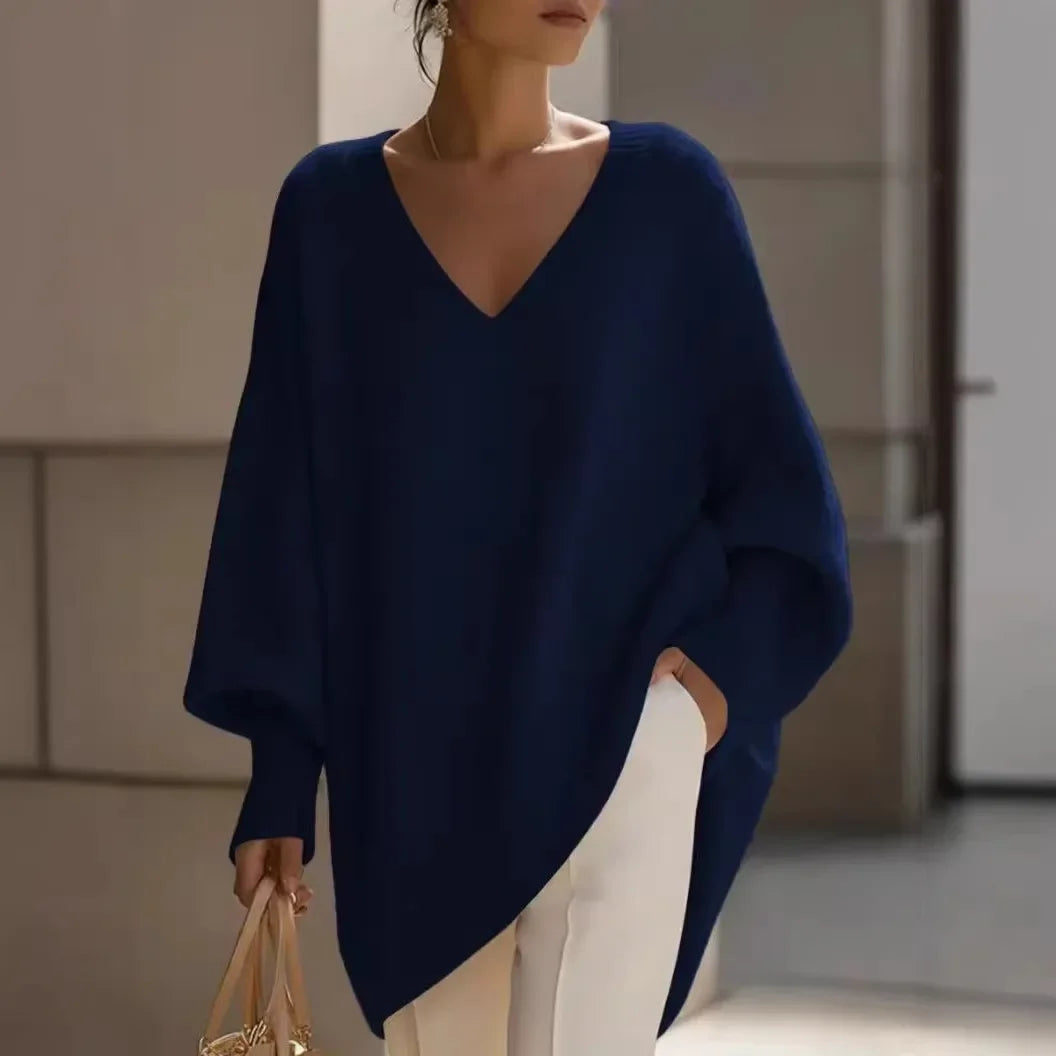 Suéter Genebra™ em Tricô Macio Premium com Modelagem Oversized