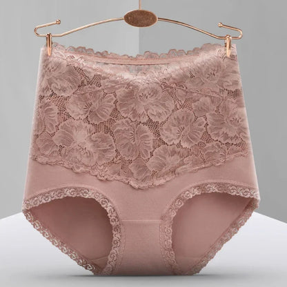 [COMPRE 3 E LEVE 5] Calcinha Angelina™ em Algodão com Renda Floral e Forro Antibacteriano  / Sinta-se Leve, Segura e Ainda Mais Feminina!