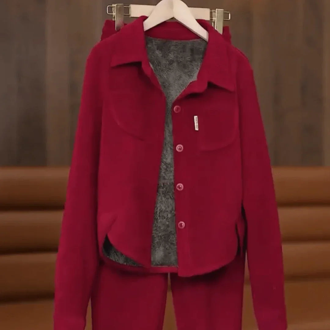 Conjunto Moscou™ Em Cotelê Super Macio / Acabamento Peluciado e Charme para o Inverno!