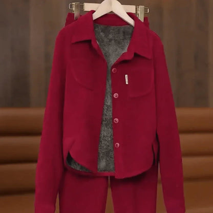 Conjunto Moscou™ Em Cotelê Super Macio / Acabamento Peluciado e Charme para o Inverno!